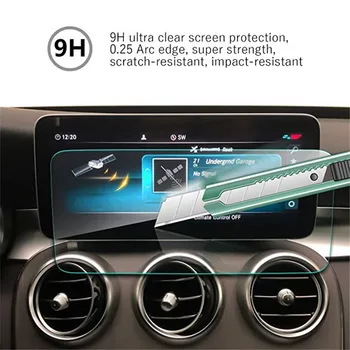 

For Mercedes Benz C-Class 2019 W205 10.25Inch Tempered Glass Protector Navigation Screen Film Instrument Panel Screen Protector