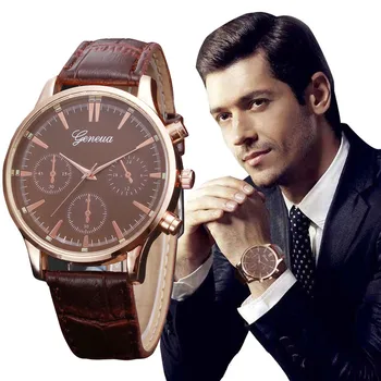 

Men Watch Retro Design Leather Band Analog Alloy Quartz Wristwatch Top Brand Luxury Fashion Sports Clock Relogio Masculino