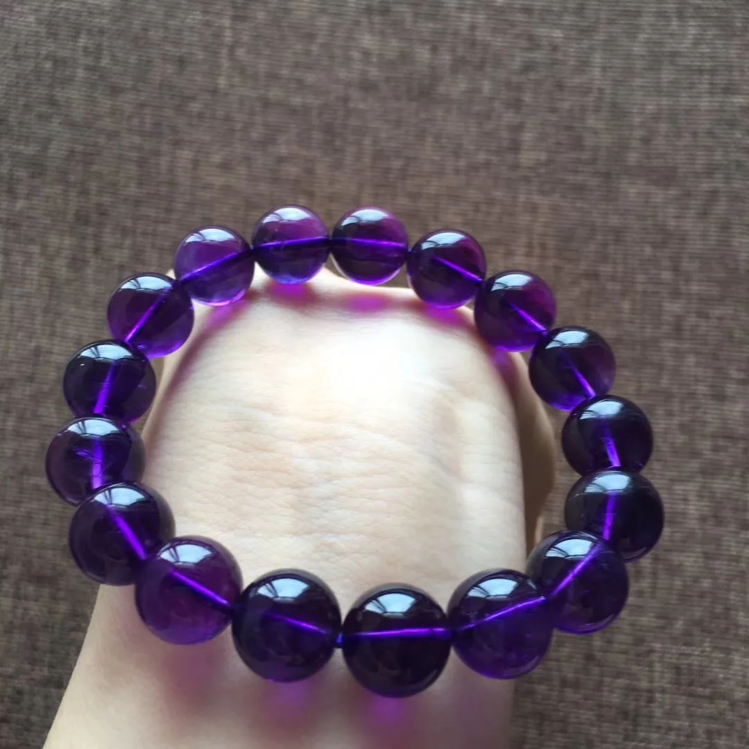 

Natural Amethyst Single Loop Bracelets Crystal Transparent Water Bowl Head Bright Color Rich Purple Simple And Elegant Versatile