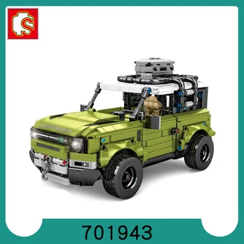 

701943 Science and technology product hurricane 1:14 green satellite off-road vehicle children's educational building block toy