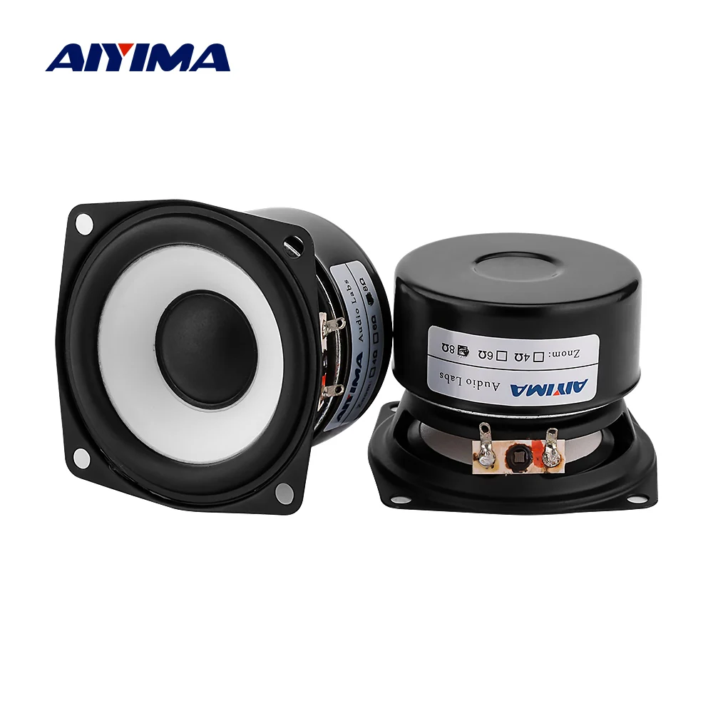 AIYIMA 2 шт. 2,5 дюймов полный диапазон Hifi Колонка колонка 4 8 Ohm15W Звук Музыка усилитель динамик драйвер домашний кинотеатр громкий динамик|Полочные АС| | АлиЭкспресс