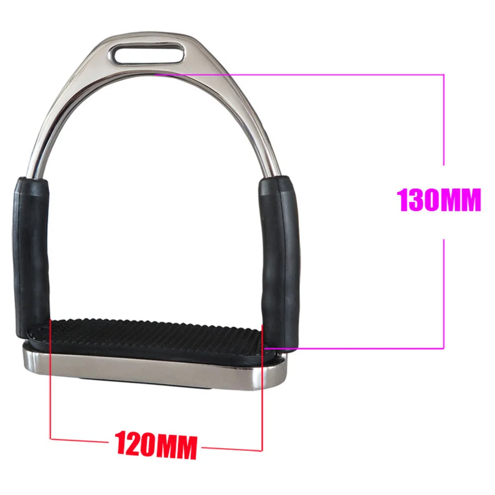 / TOMSHOO 1 Pair Stainless Steel Stirrups Horse Anti-slip Horse Riding Stirrups Horse Equipment Horse Saddle Pedal