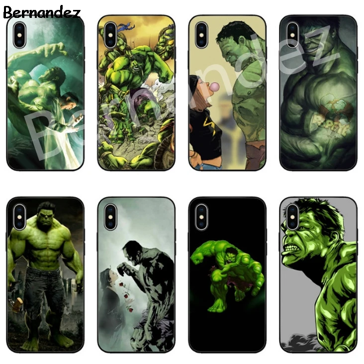 Bernandez 5 5S SE 6 6S TPU чехол для телефона iPhone 7 8 Plus X Xs Max XR Невероятный Халк |