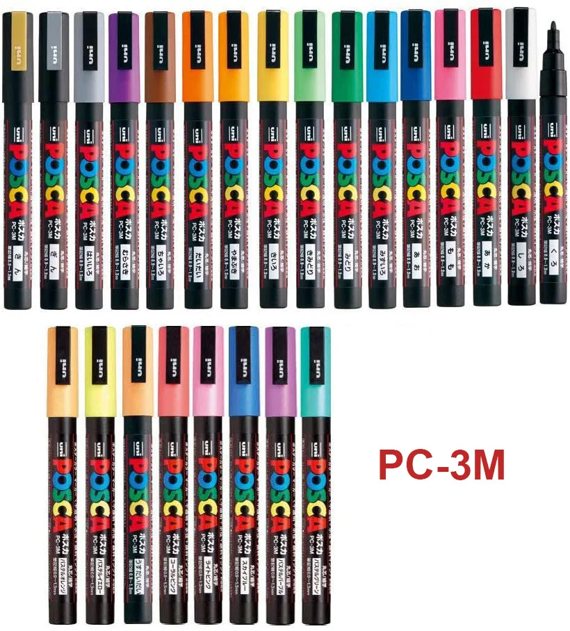 Маркер Uni POSCA водостойкий PC-3M 1 шт. | Канцтовары для офиса и дома
