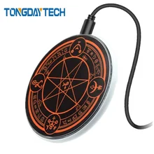 Tongdaytech Qi Беспроводное зарядное устройство для iPhone X XS 8 Plus 11 Pro Max телефон Беспроводная зарядная панель для samsung S10 Xiaomi Carregador