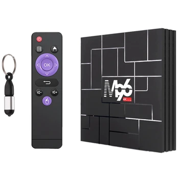 

1Pcs Usb Ir Infrared Tv Abs Remote Control Silver & 1Pcs Smart Tv Box Android 9.0 4Gb+32Gb Rk3218 Quad-Core(Us Plug)