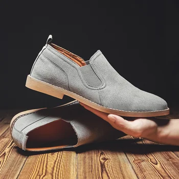 

Vodka 2020 Fashion Suede Formal Shoes For Men Solid High Top Non-Slip Comfortable Sneakers Men Big Size 39-46 Chaussure Homme
