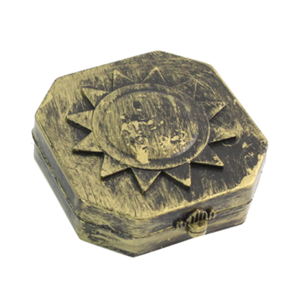 Kids Toy Pirate Captain Costume Toy Nautical Compass Halloween Party Unique ABS Design Portable Kids Gift Bronze