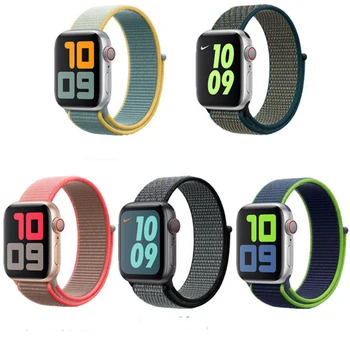 

Band For Apple Watch Series 3/2/1 38MM 42MM Nylon Soft Breathable Replacement Strap Sport Loop for iwatch series 4 5 40MM 44MM