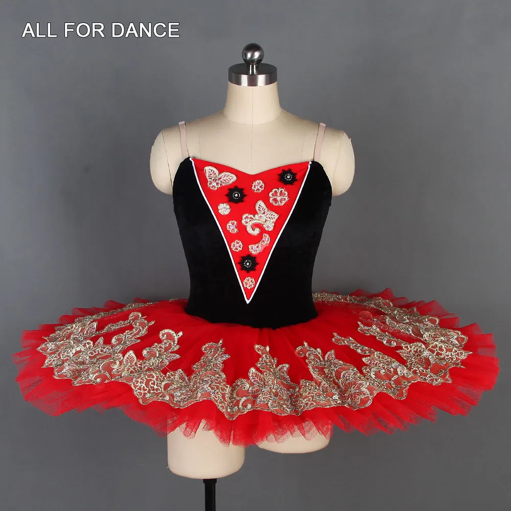 

BLL129 Black Velvet Top Stiff Tulle Tutu Ballet Pancake Tutu Classical Dancing Dress for Adult & Child Dancer Stage Solo Costume