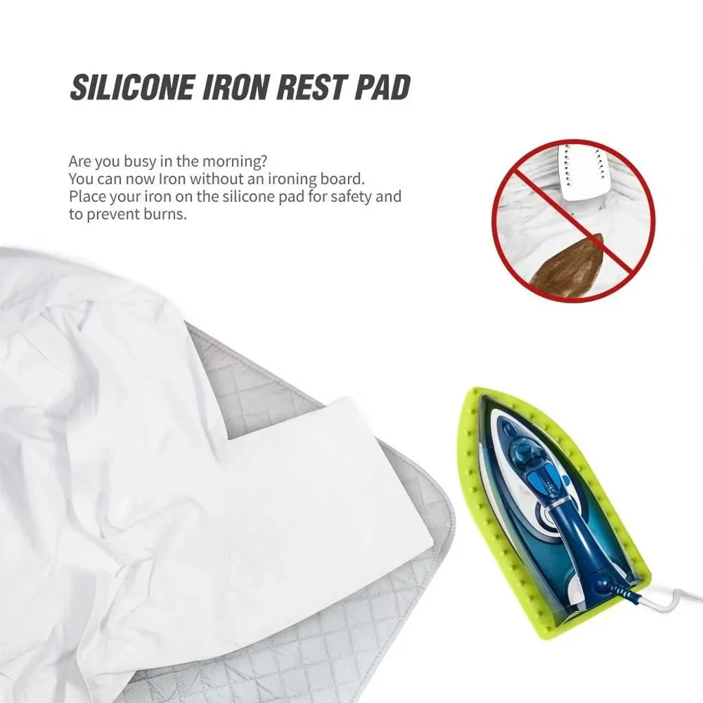 Iron Pad Portable Silicone Iron Rest Pad Placemat for Ironing Board Heat Resistant Iron Mat Dotted Table Mat Table Decoration