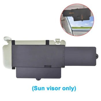 

Sunshade PU Leather Removable Sun Visor Extender Window Cover Car Interior Truck Driving Glare Reduction UV Protection Pull Down