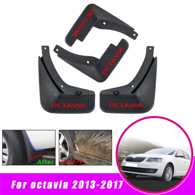 Автомобильные Брызговики для Skoda Octavia 3 A7 седан 2013- Брызговики авто аксессуары 4 шт