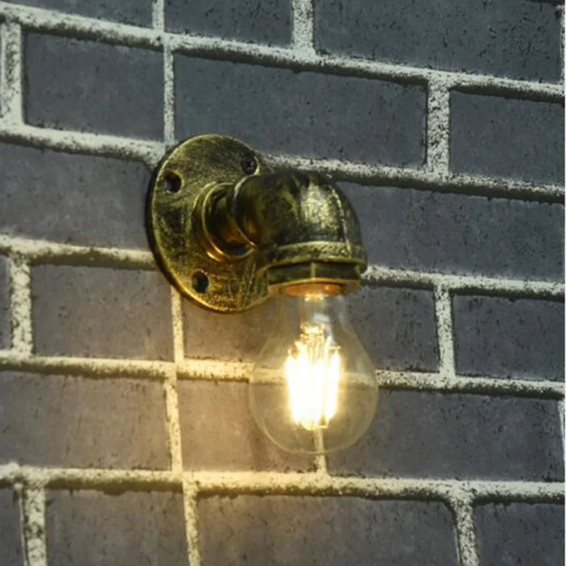 American Retro Loft Light Creative Bar Cafe Restaurant Wall Lamp Aisle Decoration Iron Pipe Industrial | Лампы и освещение