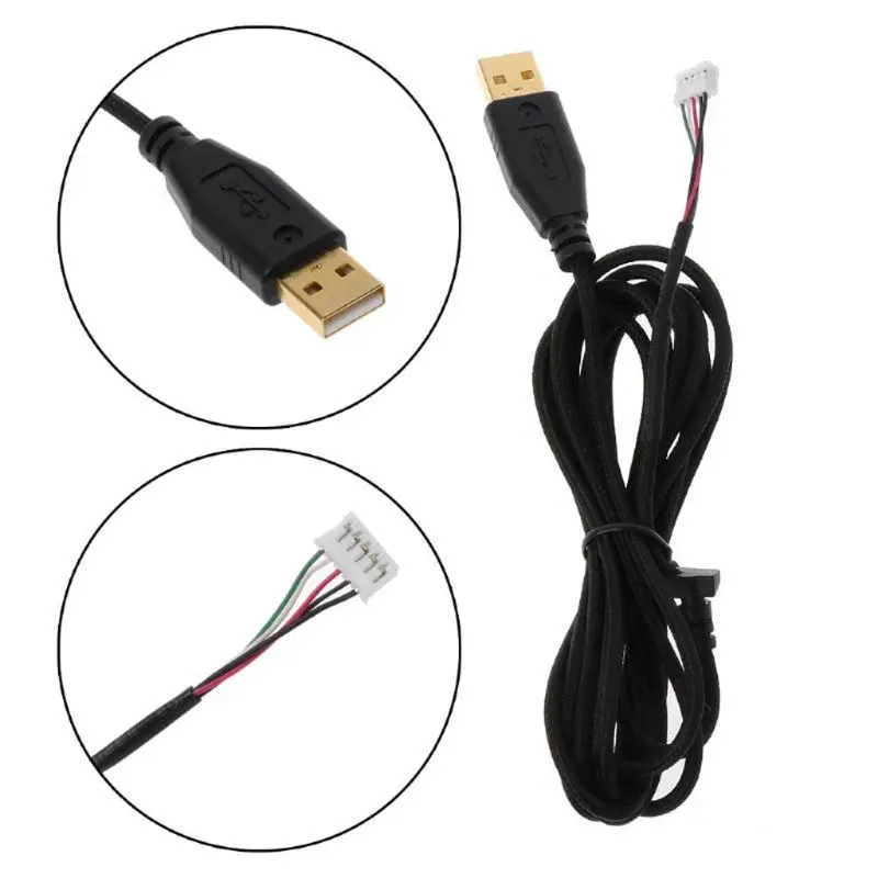 

Gold Plated Nylon Mouse Cable Replace Wire For Razer Naga 2012 Hexagram Mouse
