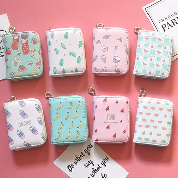 

Bear Cartoon Style Korean Schoolgirl Hand-held Zero Wallet Girl Wallets Slim Zipper Wallet