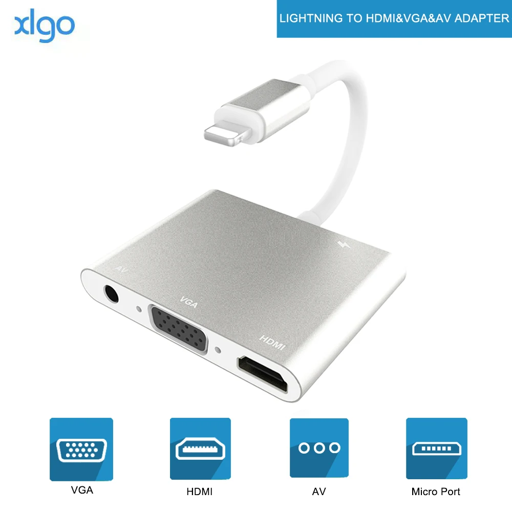 Высококачественный HDMI OTG кабель для Lightning/VGA AV Аудио Видео HDTV адаптер iPhone