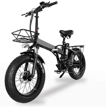 

20 Inch Commute Folding Electric Bicycle 48V 15ah Lithium Battery High Quality Smart Mountain Snow Ebike Work Bike New