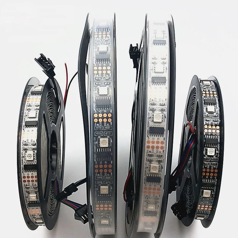 

1m/3m/5m WS2801 magic RGB IP67 DC5V Individually Addressable Full Color WS2801 Chip LED Strip 32LEDs/M