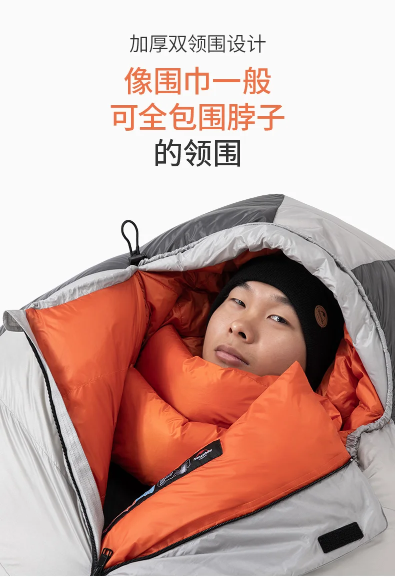 Naturehike спальный мешок для 1 человека, портативный зимний спальный мешок для отдыха на природе, походов, альпинизма, плотные пуховые спальные мешки