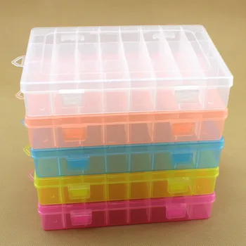 

24 Grids DIY Tools Packaging Box Portable Electronic Components Screw Removable Storage Screw Jewelry Tool Case Colorful Plastic