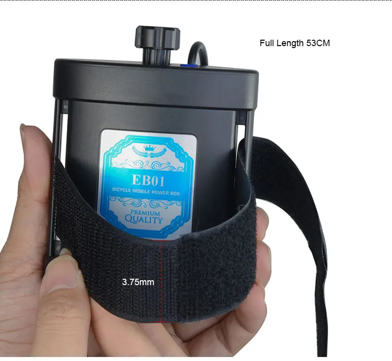 Trustfire Dual Voltage Output 8.4V 5V Bicycle Lamp Power Box for 2/4/6 18650/26650 Batteries W/ Strap Optional 100-240V Adaptor