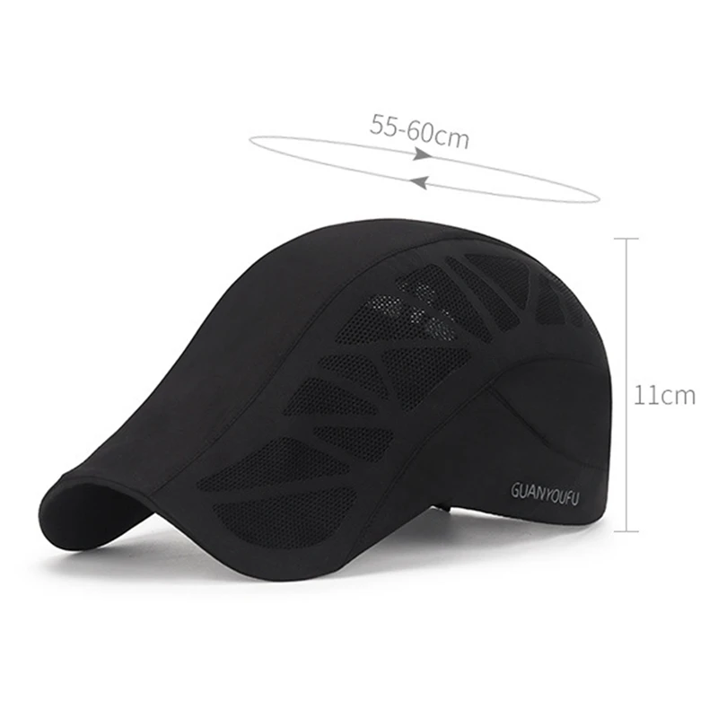 Newsboy Hat Summer Driver Hat Newsboy Cap Breathable Mesh Men Caps Male Outdoor Golf Cycling Panama Vintage Unisex Mesh Berets Flat Hats