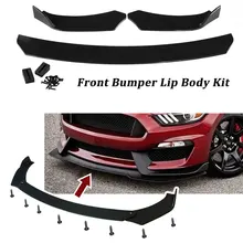 Front Bumper Lip Chin Body Kit Spoiler Bumper Splitter Diffuser 3 Piece Universal For Subaru Nissan BMW Volvo Honda Mercedes