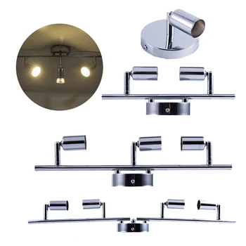 

JUNEJOUR Gu10 LED Track Light Angle Adjustable Showcase Lamp Cabinet 1 Head/2 Heads/3 Heads/4 Heads
