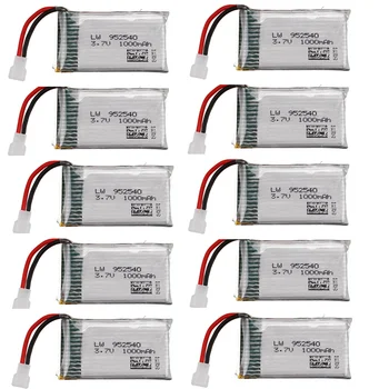 

3.7v 1000mAh lipo Battery Charger for KY601S SYMA X5 X5S X5C X5SC X5SH X5SW M18 H5P HQ898 K60 HQ-905 CX30 3.7V battery 10PCS