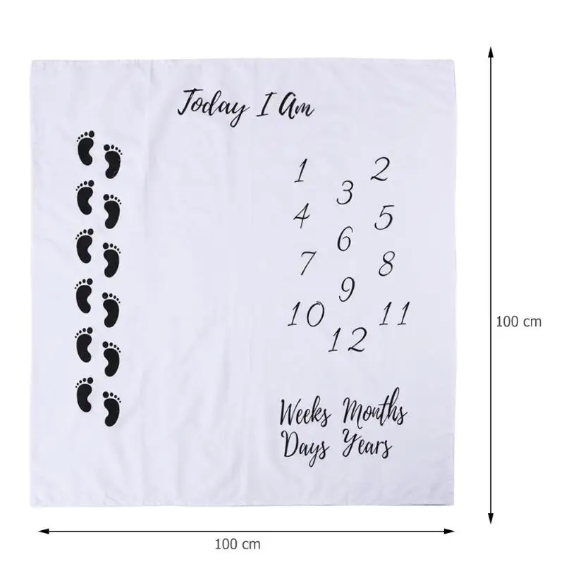 100X100 см детская фотография Реквизит одеяла Маленькие ноги печатных новорожденных фон для фотосъемки ткань украшения