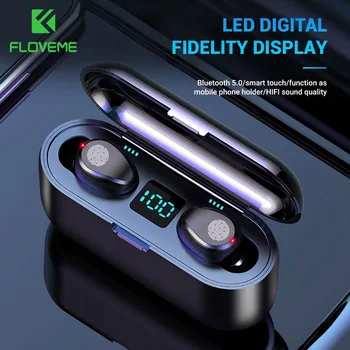 

Wireless Bluetooth Earphone LED Display TWS 2000mAh Fingerprint Touch Earbuds Headset With Microphone Bluetooth 5.0 Headphones