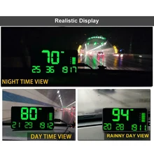 Универсальный C90 DC 5V автомобили, грузовики gps HUD Дисплей Устройства 5,5 дюймов цифровой дисплей скорость Предупреждение скорости