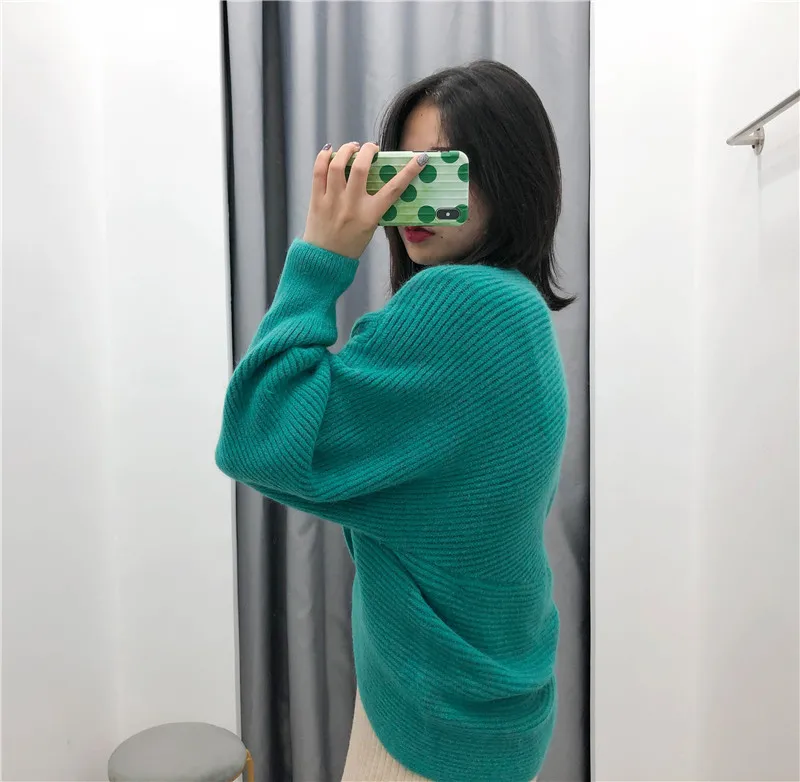OMIKRON Pull Femme зимние свитера с длинными рукавами, одноцветные, с v-образным вырезом, сексуальные, с перекрещивающимися вставками, свитер для женщин, большие размеры, Roupa Feminina