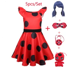 Популярная одежда для карнавала; комплекты для костюмированной вечеринки «божья коровка»; вечерние костюмы на Хэллоуин, День благодарения; элегантное рождественское платье для девочек