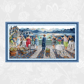 

Leisure Life DIY Embroidery Counted Printed on Canvas Cross-stitch Kits DMC 14CT 11CT Chinese Cross Stitch Needlework Sets