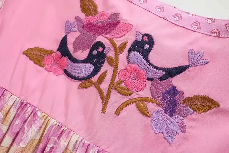 Boho Queens каштановых для женщин розового цвета с цветочным принтом из