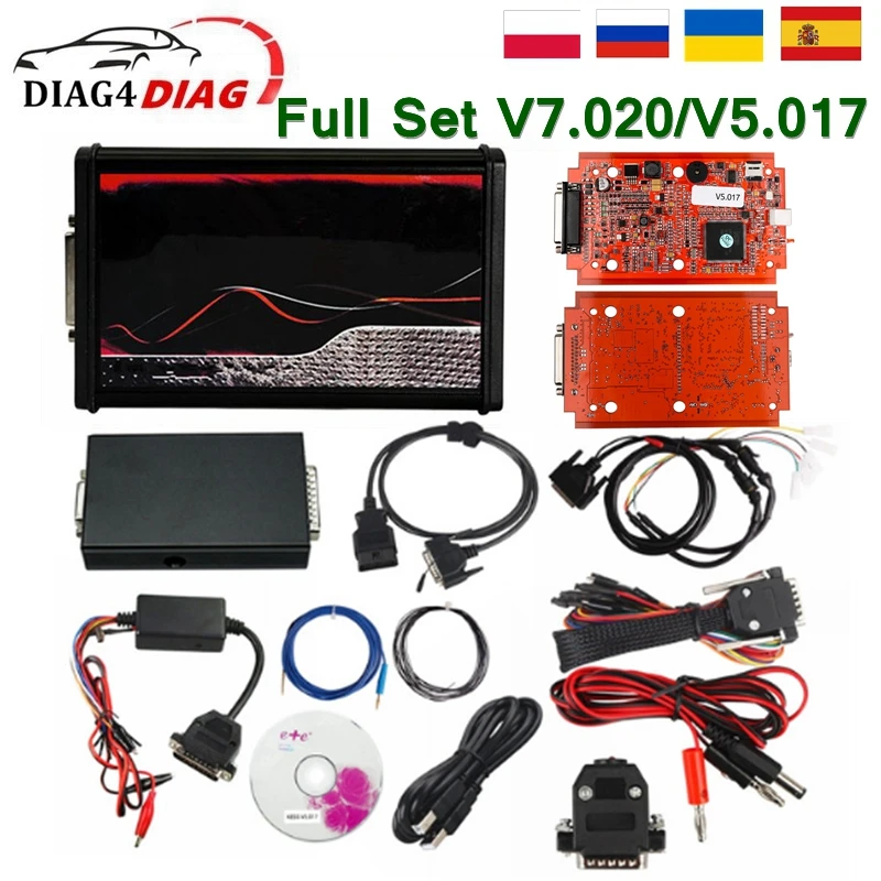 Программатор ECU V5.017 инструмент для настройки чипа V2.25/V7.020 4 светодиода V2.80 |