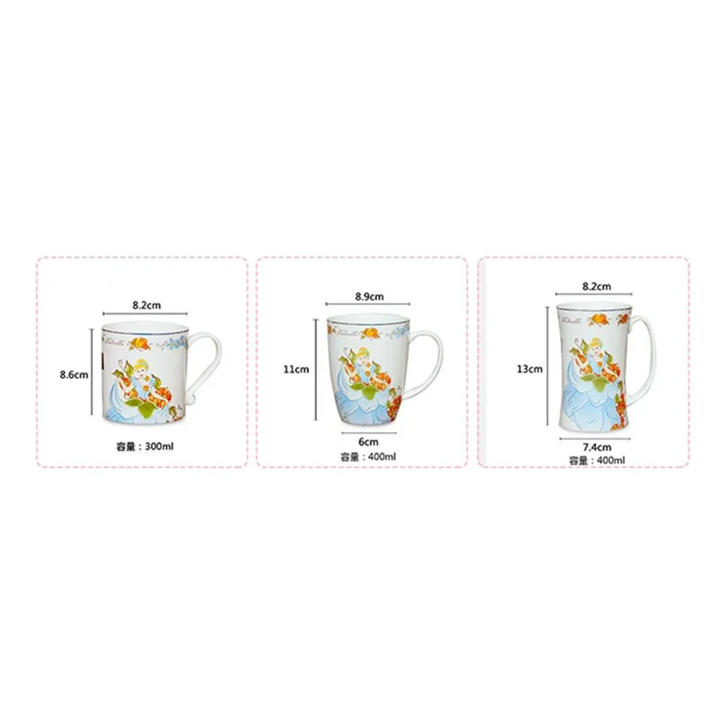 300 мл 400 Disney Princess Minnie Mickey чашка для воды молочный Кофе Чай керамическая кружка дома