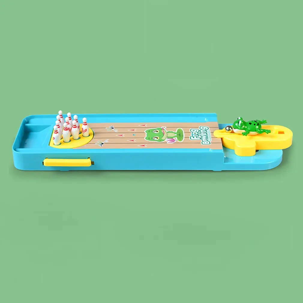 Мультяшный мини-набор для боулинга лягушка чаши детская игрушка съемка головоломка интерактивная игра спортивные вечерние мини-настольные игры