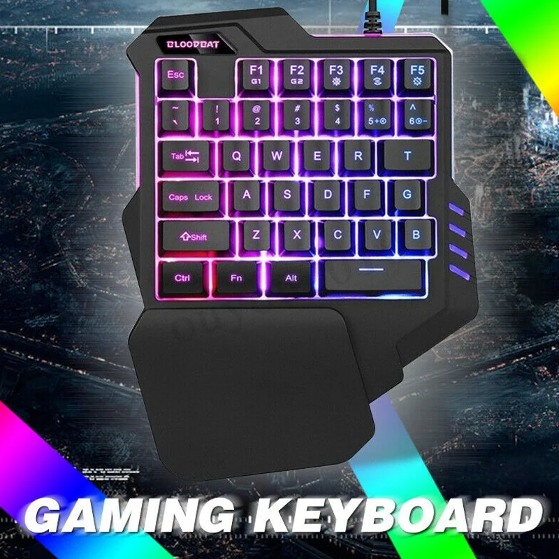  Mechanical One Handed Keyboard Gaming Left Hand Game Keypad For Lol /Dota/Ow