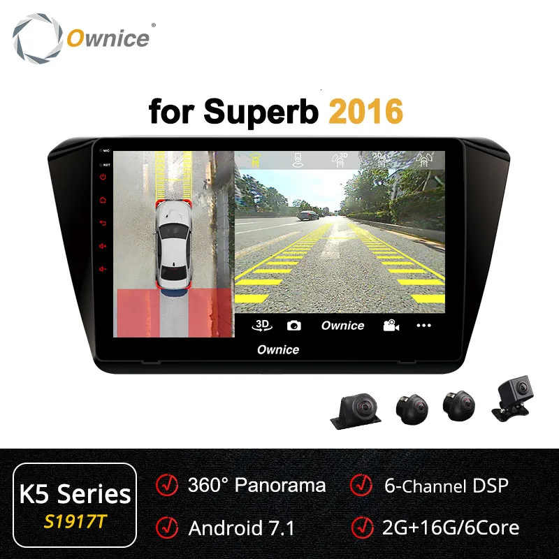 Ownice K6 K5 K3 автомобильный dvd-плеер Android 9,0 10," Gps Радио навигатор для Skoda Superb мультимедиа Dab Dvr стерео DSP - Цвет: S1917 K5