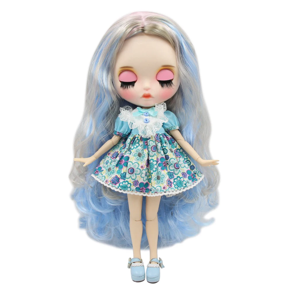 Фабрика blyth кукла 1/6 bjd шарнир тела белая кожа резные губы матовое лицо с бровей индивидуальные лицо сонные глаза