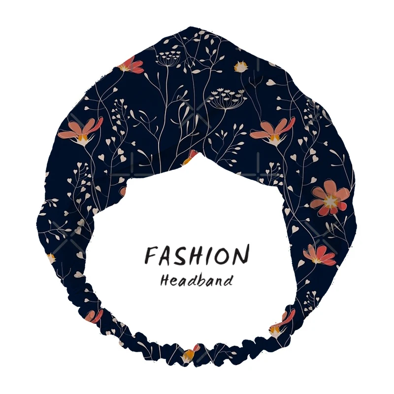 

2020 Women Hair Accessories Headband Wild plants and flowers Print Bandanas Hair Band Headwear HairBands Scrunchies Female