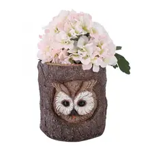 Солнечный полимерный светильник имитация Сова садовый декоративный светильник с цветочным декором украшение садовый светильник s украшение в виде совы