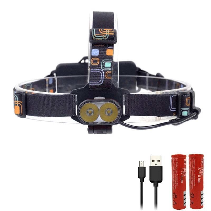 Litwod Z207305A 8000LM светодиодный налобный фонарь XM-L2 U3 4 режима Перезаряжаемые головной светильник фара Точечный светильник головной светильник - Испускаемый цвет: Option B