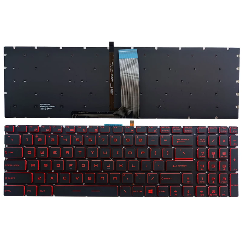 Teclado do Portátil dos Eua para o Msi Novo Gl72 Gp62vr Gp62mvr Gp72mvr Teclado Eua Gp62 Gp72 Gl62 Lg72 - Imagem 6
