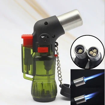 

Mini Butane Jet Torch Cigarette Windproof Lighter Random Color Plastic Fire Ignition Burner Christmas Halloween Gift
