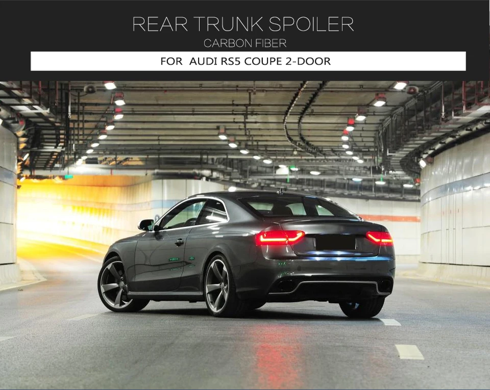 Задний спойлер багажника из углеродного волокна для Audi RS5 Coupe 2012