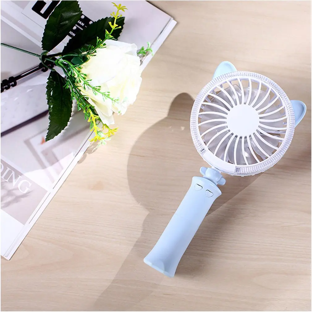 Mini Handheld Fan Cooler USB Charging Mini Desk Fan Rechargeable ABS Portable For Office Outdoor Household Travel